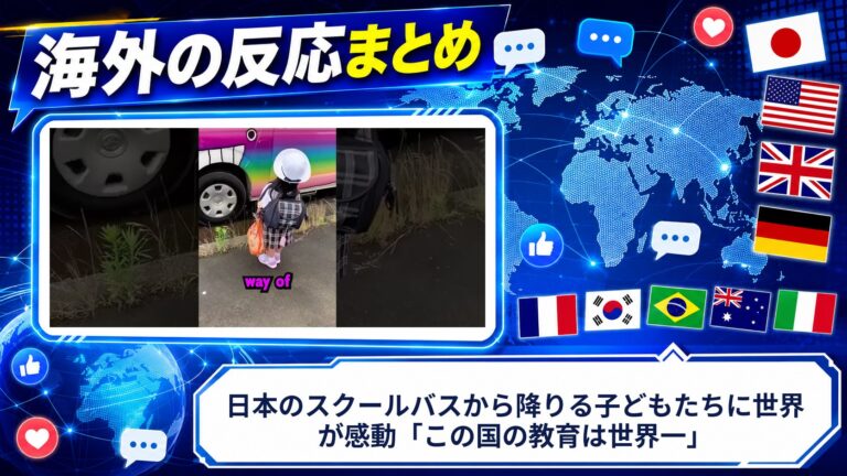 【海外の反応】日本のスクールバスから降りる子どもたちに世界が感動「この国の教育は世界一」
