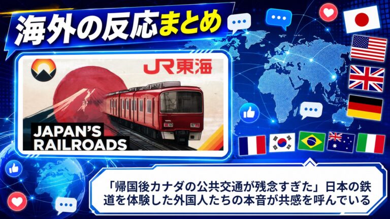 【海外の反応】「帰国後カナダの公共交通が残念すぎた」日本の鉄道を体験した外国人たちの本音が共感を呼んでいる