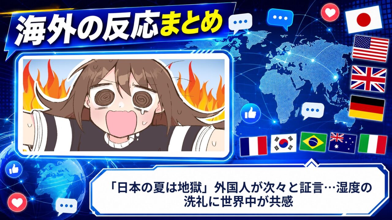【海外の反応】「日本の夏は地獄」外国人が次々と証言…湿度の洗礼に世界中が共感