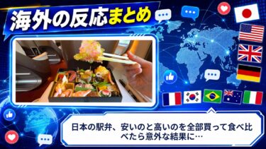 【海外の反応】日本の駅弁、安いのと高いのを全部買って食べ比べたら意外な結果に…