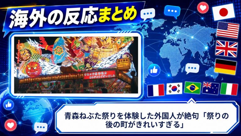 【海外の反応】青森ねぶた祭りを体験した外国人が絶句「祭りの後の町がきれいすぎる」