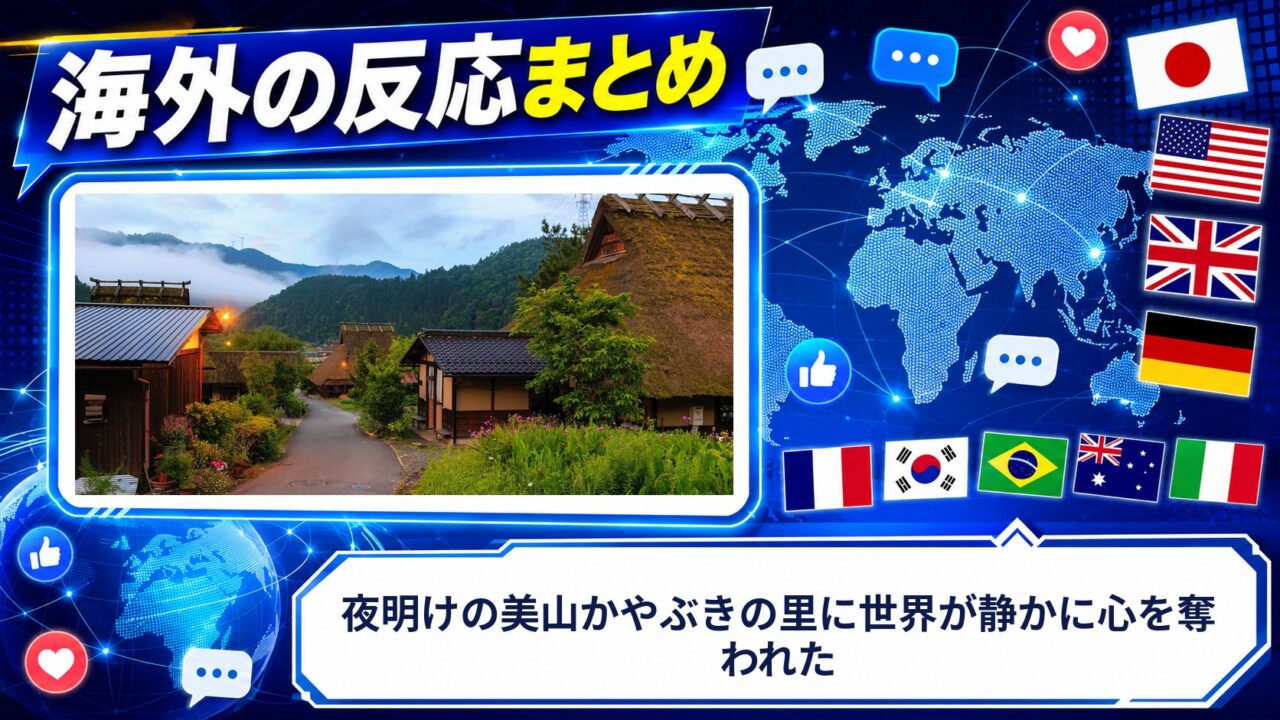 【海外の反応】夜明けの美山かやぶきの里に世界が静かに心を奪われた