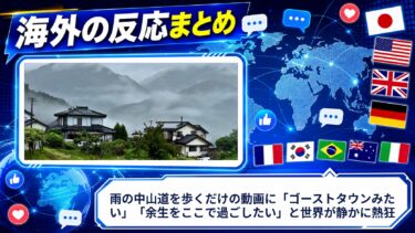 【海外の反応】雨の中山道を歩くだけの動画に「ゴーストタウンみたい」「余生をここで過ごしたい」と世界が静かに熱狂