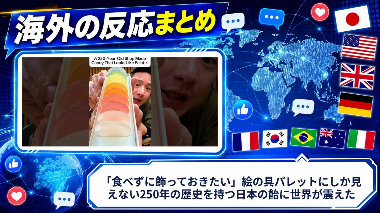 【海外の反応】「食べずに飾っておきたい」絵の具パレットにしか見えない250年の歴史を持つ日本の飴に世界が震えた