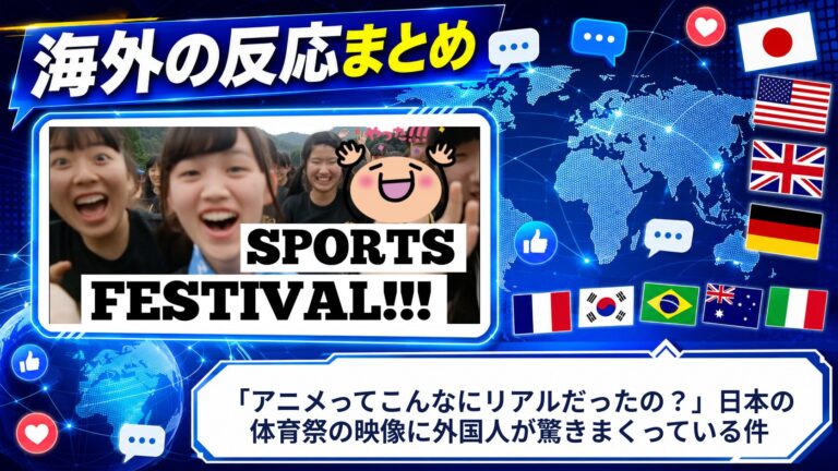 【海外の反応】「アニメってこんなにリアルだったの？」日本の体育祭の映像に外国人が驚きまくっている件