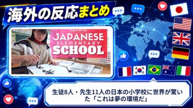 【海外の反応】生徒8人・先生11人の日本の小学校に世界が驚いた「これは夢の環境だ」