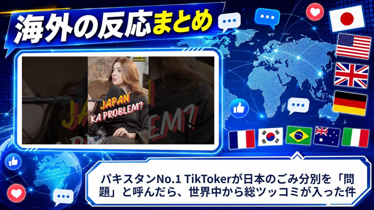 【海外の反応】パキスタンNo.1 TikTokerが日本のごみ分別を「問題」と呼んだら、世界中から総ツッコミが入った件