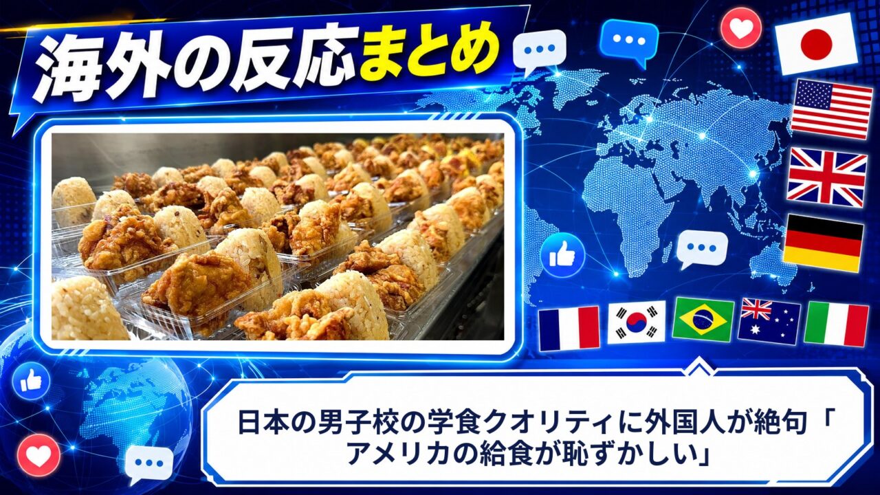 【海外の反応】日本の男子校の学食クオリティに外国人が絶句「アメリカの給食が恥ずかしい」
