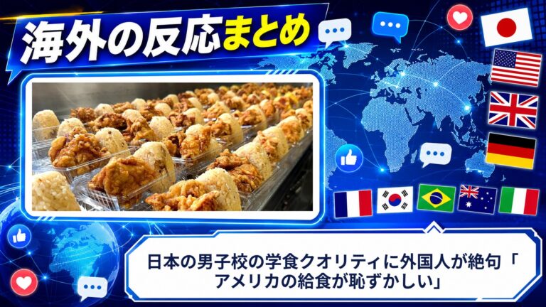 【海外の反応】日本の男子校の学食クオリティに外国人が絶句「アメリカの給食が恥ずかしい」