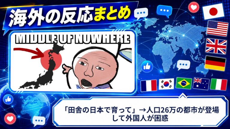 【海外の反応】「田舎の日本で育って」→人口26万の都市が登場して外国人が困惑