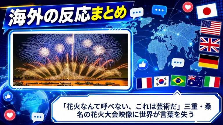 【海外の反応】「花火なんて呼べない、これは芸術だ」三重・桑名の花火大会映像に世界が言葉を失う