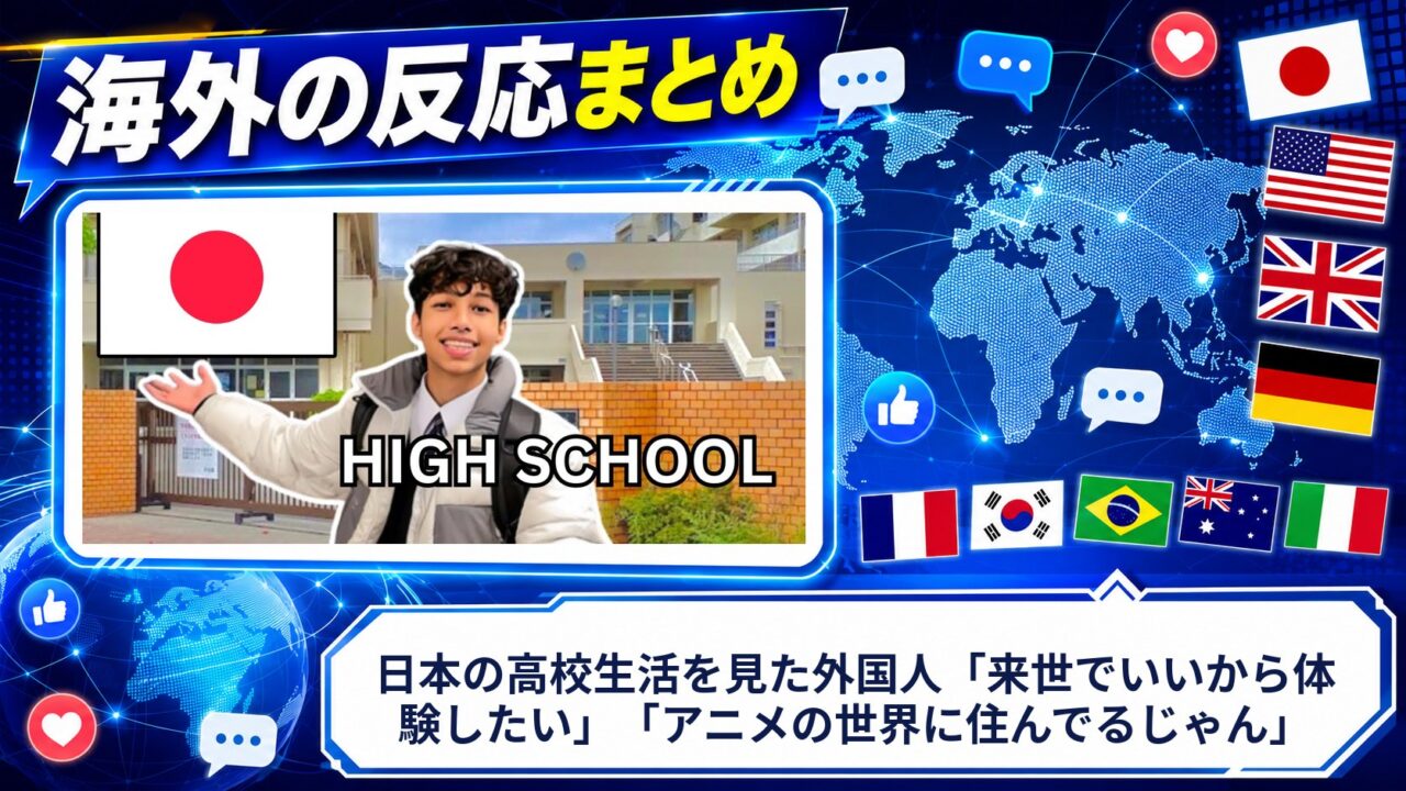 【海外の反応】日本の高校生活を見た外国人「来世でいいから体験したい」「アニメの世界に住んでるじゃん」