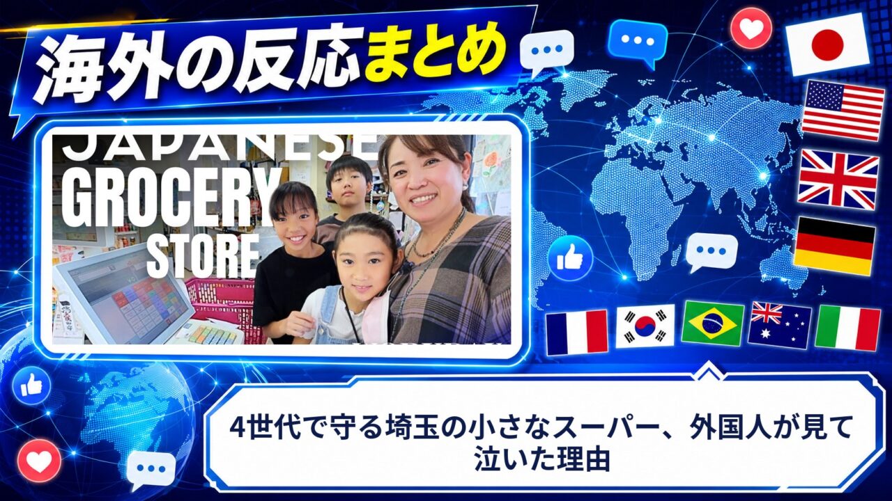 【海外の反応】4世代で守る埼玉の小さなスーパー、外国人が見て泣いた理由