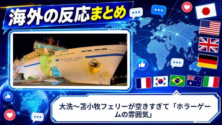 【海外の反応】大洗〜苫小牧フェリーが空きすぎて「ホラーゲームの雰囲気」