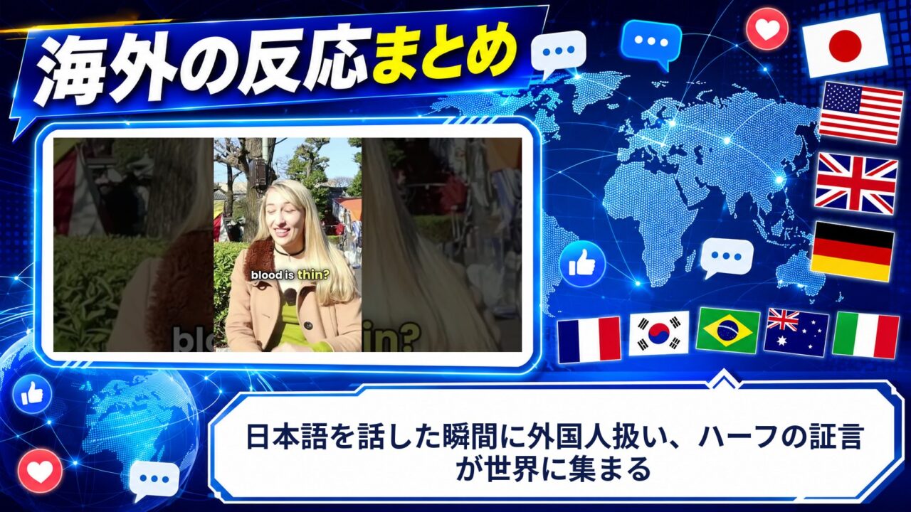 【海外の反応】日本語を話した瞬間に外国人扱い、ハーフの証言が世界に集まる