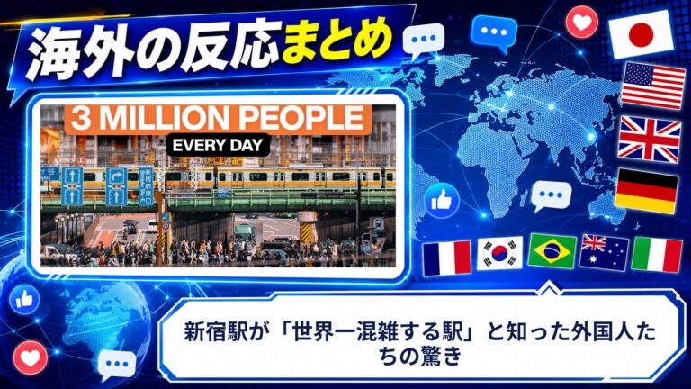 【海外の反応】新宿駅が「世界一混雑する駅」と知った外国人たちの驚き
