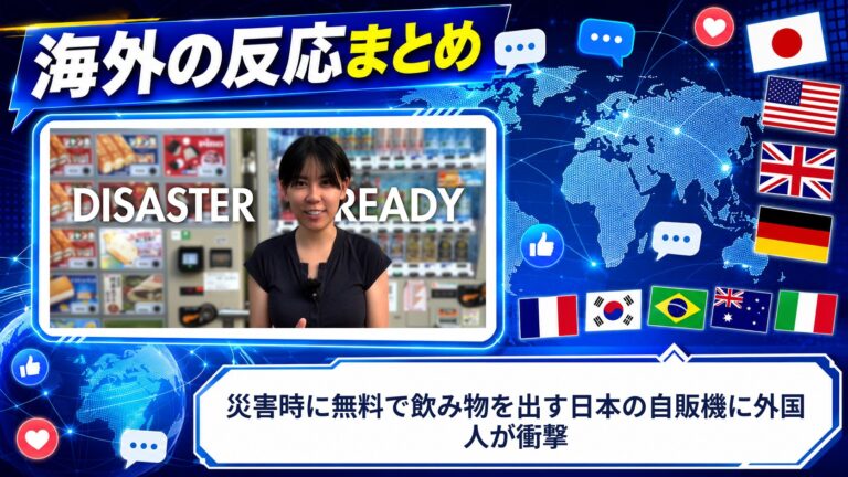 【海外の反応】災害時に無料で飲み物を出す日本の自販機に外国人が衝撃