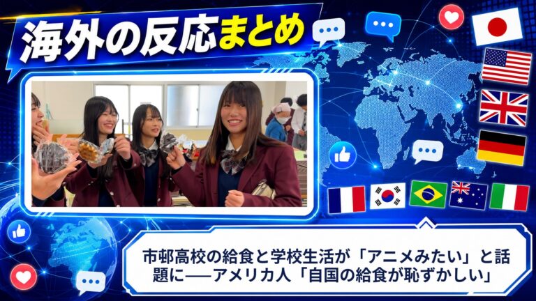 【海外の反応】市邨高校の給食と学校生活が「アニメみたい」と話題に——アメリカ人「自国の給食が恥ずかしい」