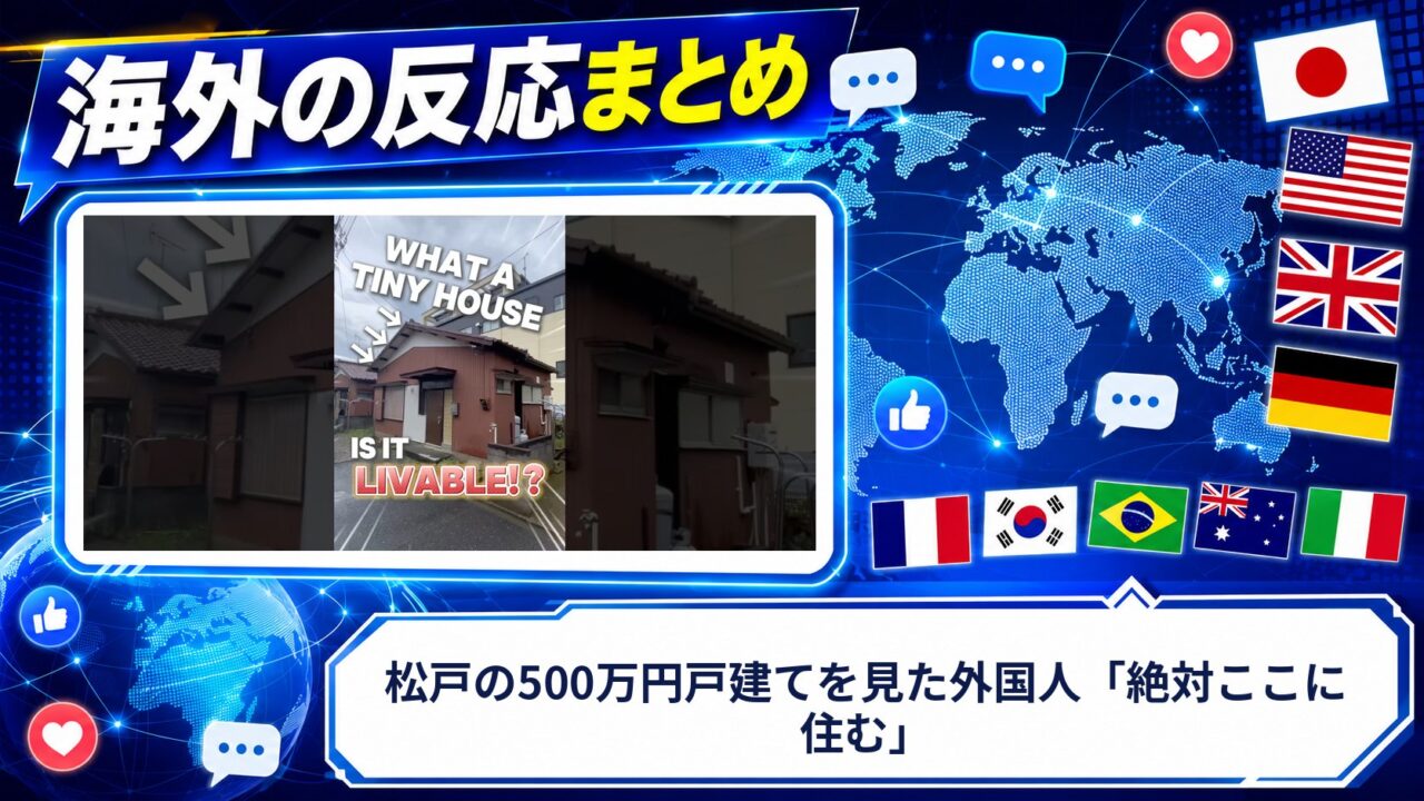 【海外の反応】松戸の500万円戸建てを見た外国人「絶対ここに住む」