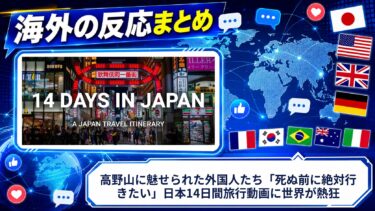 【海外の反応】高野山に魅せられた外国人たち「死ぬ前に絶対行きたい」日本14日間旅行動画に世界が熱狂