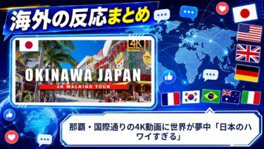 【海外の反応】那覇・国際通りの4K動画に世界が夢中「日本のハワイすぎる」