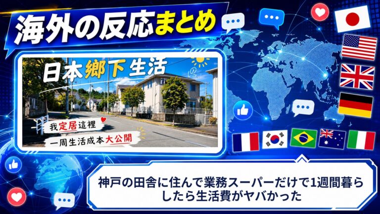 【海外の反応】神戸の田舎に住んで業務スーパーだけで1週間暮らしたら生活費がヤバかった