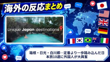 【海外の反応】箱根・日光・白川郷…定番より一歩踏み込んだ日本旅10選に外国人が大興奮