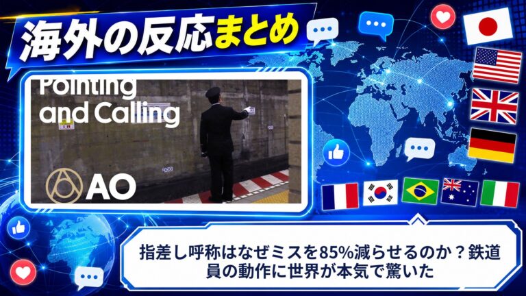 【海外の反応】指差し呼称はなぜミスを85%減らせるのか？鉄道員の動作に世界が本気で驚いた
