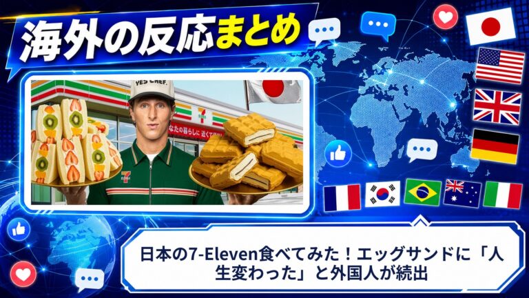 【海外の反応】日本の7-Eleven食べてみた！エッグサンドに「人生変わった」と外国人が続出