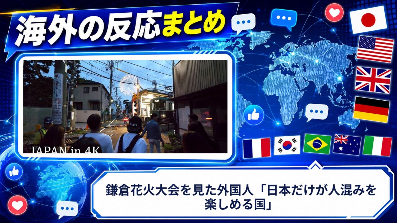 【海外の反応】鎌倉花火大会を見た外国人「日本だけが人混みを楽しめる国」