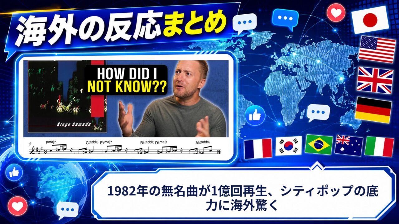 【海外の反応】1982年の無名曲が1億回再生、シティポップの底力に海外驚く
