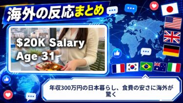 【海外の反応】年収300万円の日本暮らし、食費の安さに海外が驚く
