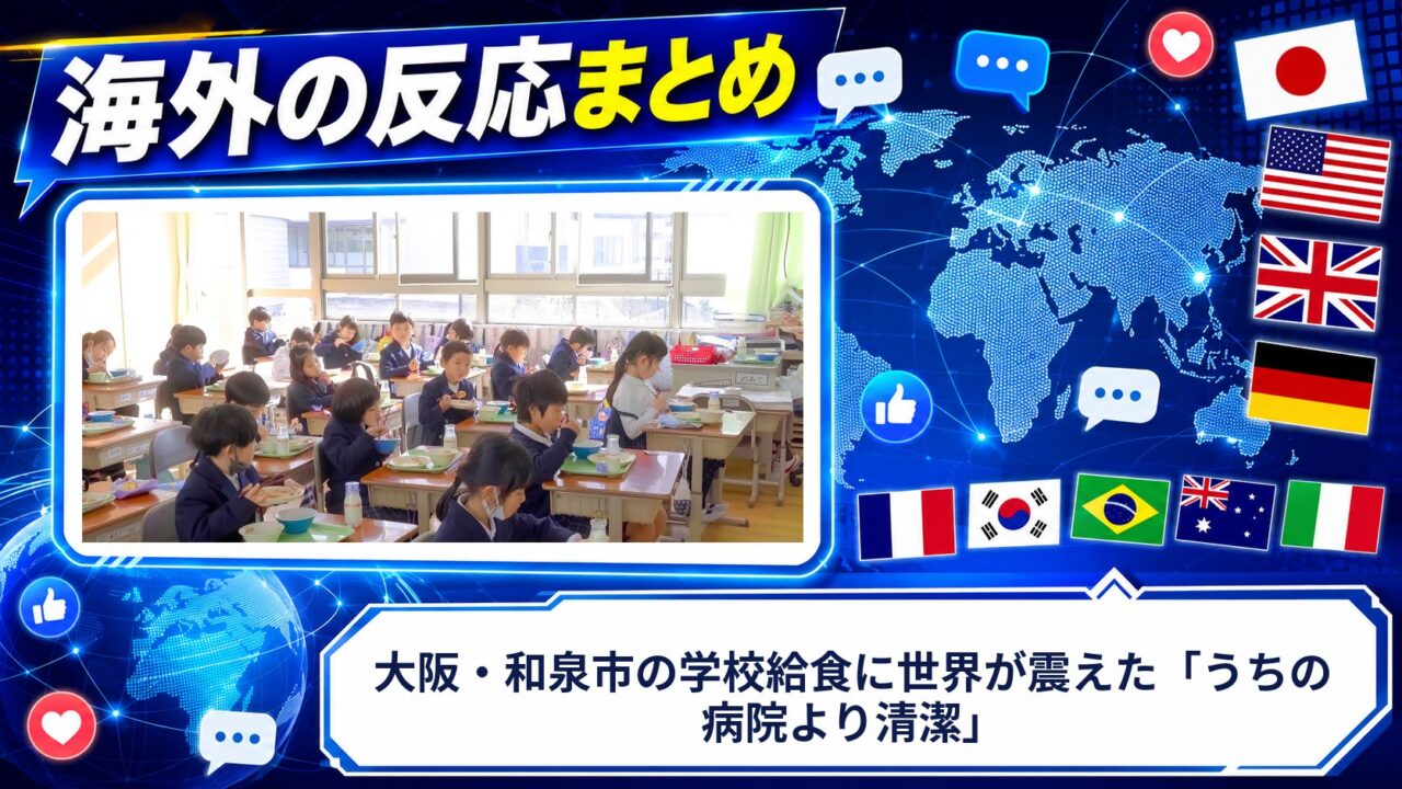 【海外の反応】大阪・和泉市の学校給食に世界が震えた「うちの病院より清潔」