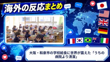 【海外の反応】大阪・和泉市の学校給食に世界が震えた「うちの病院より清潔」