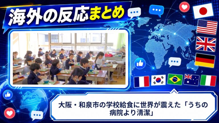 【海外の反応】大阪・和泉市の学校給食に世界が震えた「うちの病院より清潔」