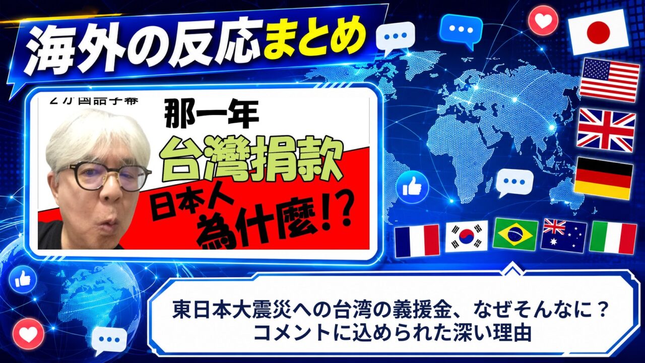 【海外の反応】東日本大震災への台湾の義援金、なぜそんなに？コメントに込められた深い理由