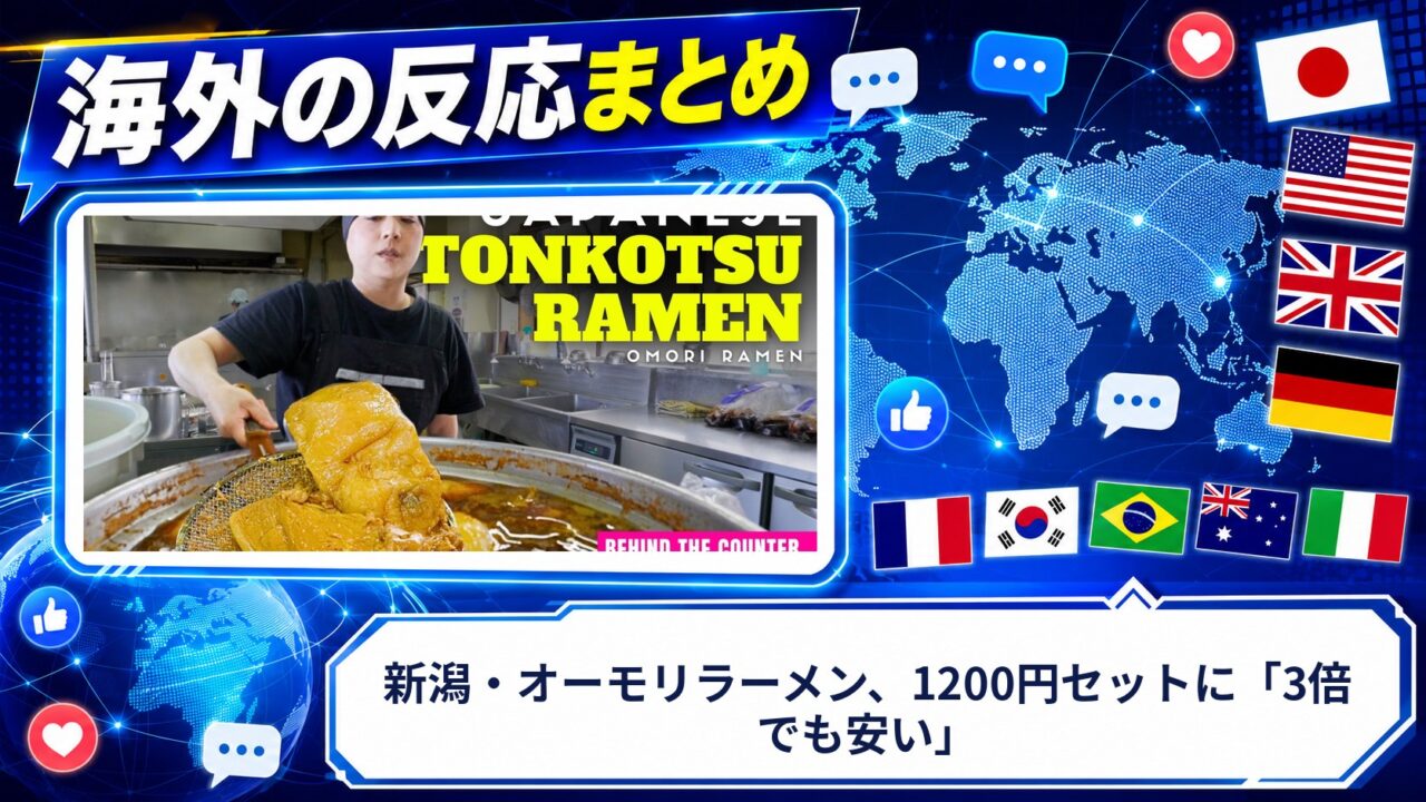 【海外の反応】新潟・オーモリラーメン、1200円セットに「3倍でも安い」