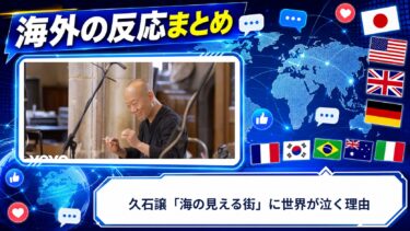 【海外の反応】久石譲「海の見える街」に世界が泣く理由