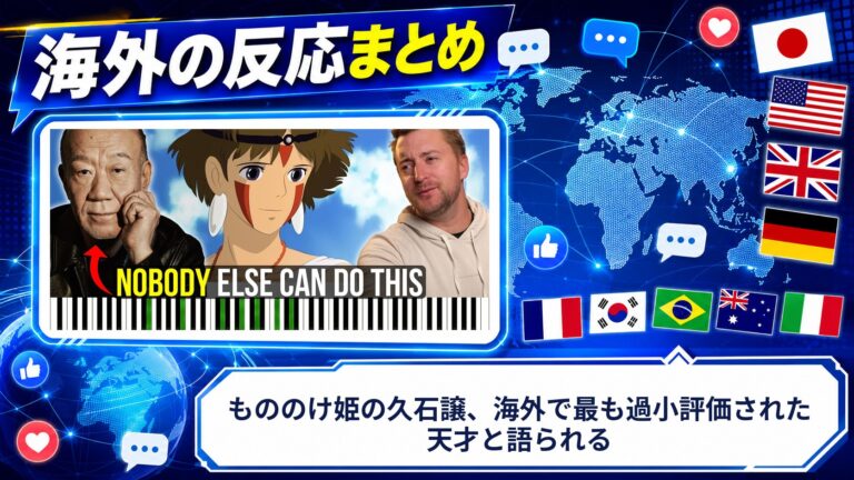【海外の反応】もののけ姫の久石譲、海外で最も過小評価された天才と語られる