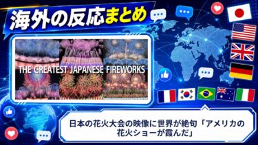 【海外の反応】日本の花火大会の映像に世界が絶句「アメリカの花火ショーが霞んだ」